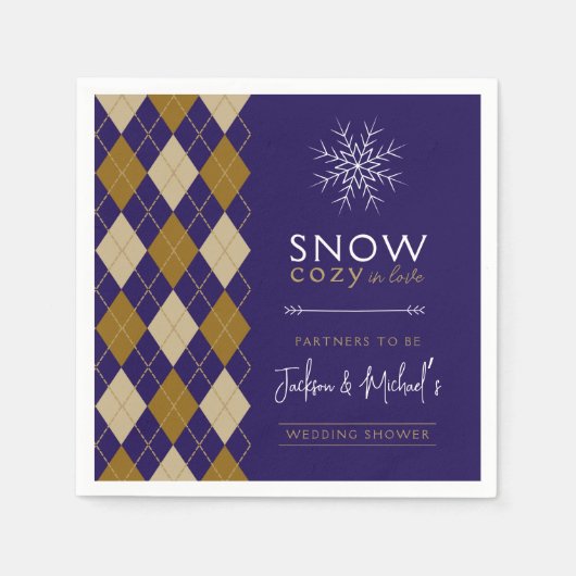 Partner, die Opa Chic Winter Wedwer Dusche Serviette (Vorderseite)