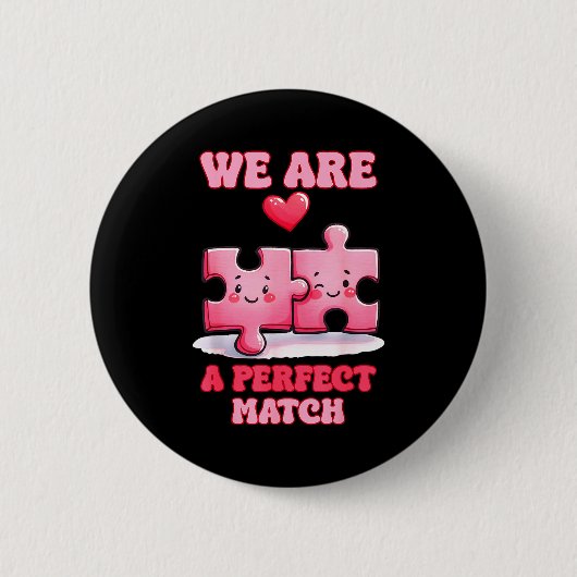 Partner Freund Freundin Paare Geschenke Valenti Button (Vorderseite)