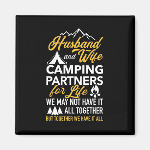 Partner für das Camping von Ehemann und Ehefrau Magnet