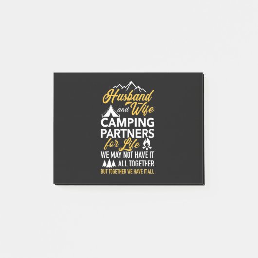 Partner für das Camping von Ehemann und Ehefrau Post-it Klebezettel (Vorderseite)