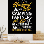 Partner für das Camping von Ehemann und Ehefrau Poster (Küche)