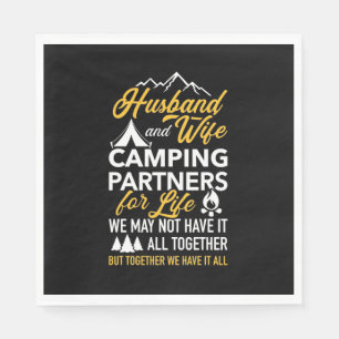 Partner für das Camping von Ehemann und Ehefrau Serviette