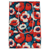 Partner für die blorrote und weiße Blume Mittlere Geschenktüte (Rückseite)