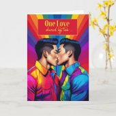 Partner Gay Anniversary Rainbow American Karte (Gelbe Blume)