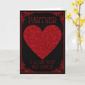 Partner Glitzer Valentine Card Karte (Gelbe Blume)