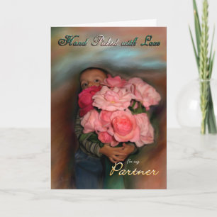 Partner Grußkarte Glückwunsch Geburtstag Rose Karte