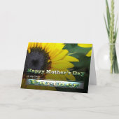 Partner Happy Mother's Day Sonnenblume Karte (Vorderseite)