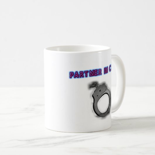 Partner - herein - Verbrechen Recht-Handschelle Kaffeetasse (VorderseiteRechts)