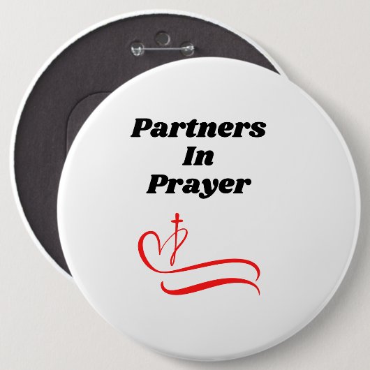 Partner in der Gebetskette Button (Vorne & Hinten)