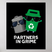 Partner in Grime Funny Trash Puck Dark BG Poster (Vorne)