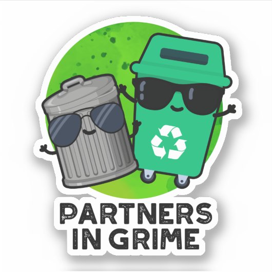 Partner in Grime Funny Trash Puff Aufkleber (Vorderseite)