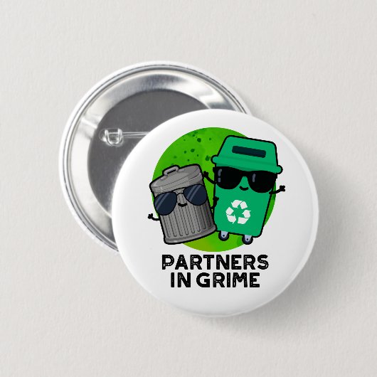 Partner in Grime Funny Trash Puff Button (Vorne & Hinten)