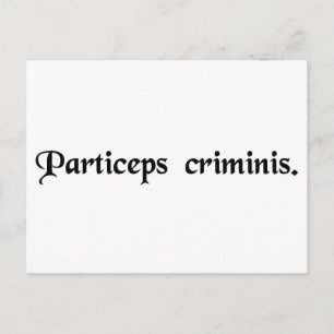 Partner in Kriminalität. Postkarte