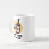 Partner in Wein Funny Drink Pub Kaffeetasse (Vorderseite Links)