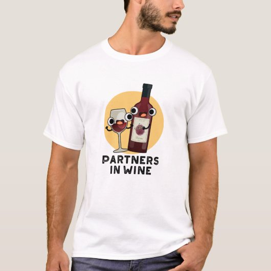 Partner in Wein Funny Drink Pub T-Shirt (Vorderseite)