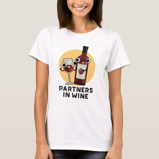 Partner in Wein Funny Drink Pub T-Shirt (Vorderseite)