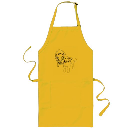 Partner kochen, frohes Fest Lange Schürze (Vorne)