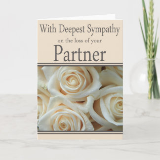 Partner loss Rose sympathy Card Karte
