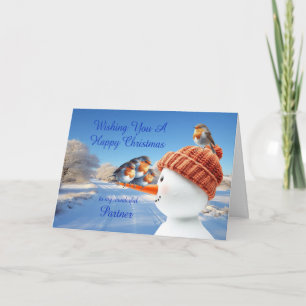 Partner Robins und Snowman Weihnachten