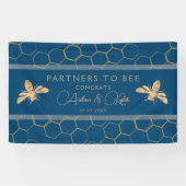 Partner von Bee Indigo & Honeycomb Polterabend Banner (Horizontal)
