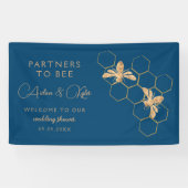 Partner von Bee Indigo & Honeycomb Polterabend Banner (Horizontal)