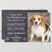 Partner von Crime Dog Pregnancy Ankündigung (Vorne/Hinten)