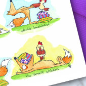 Partner Yoga Postkarte von Nicole Janes