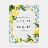 Partnerin für das Mittelmeer im Bereich Aquarellfa Acrylschild (Vorderseite)