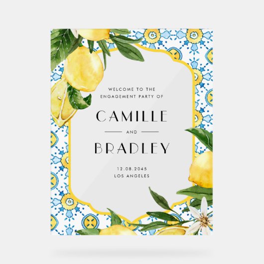 Partnerin für das Mittelmeer im Bereich Aquarellfa Acrylschild (Vorderseite)