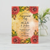 Partnerpartei für das Engagement von Blumen im Her Einladung (Stehend Vorderseite)