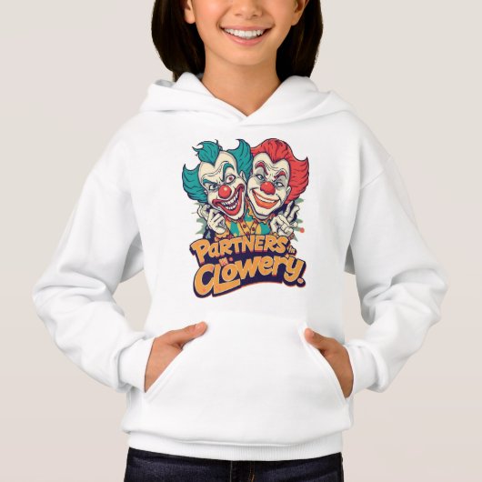 Partners in Clowery (Funny Clown Pun) Hoodie (Vorderseite)