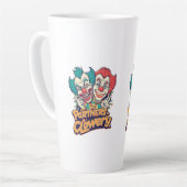 Partners in Clowery (Funny Clown Pun) Milchtasse (Linke Ecke)