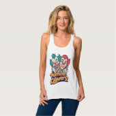 Partners in Clowery (Funny Clown Pun) Tank Top (Vorderseite Vollansicht)