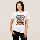 Partners in Clowery (Funny Clown Pun) Tri-Blend Shirt (Vorderseite voll)