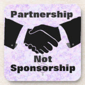 Partnerschaft nicht Sponsoring Getränkekoaster Getränkeuntersetzer (Vorderseite)