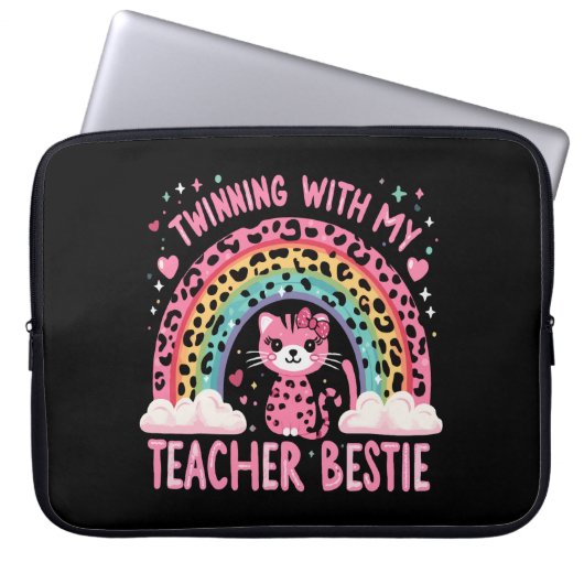 Partnerschaften mit meiner Lehrerin Bestie Rainbow Laptopschutzhülle (Vorderseite)