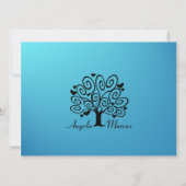 Partnerschaftliche Silhouette Einladung (Rückseite)