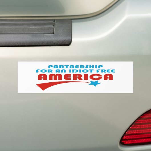 Partnerschaftsidiot freie Amerika-Autoaufkleber Autoaufkleber (Auf Auto)