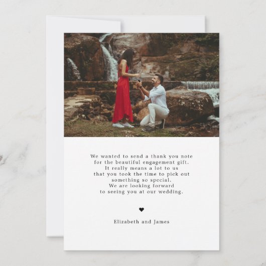 Partnerschaftspartei für zwei Fotos Dankeschön Kar Dankeskarte (Rückseite)