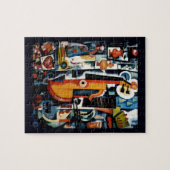 Parto DA Viola Bom Ménage ~1916 ~ Kubismus Puzzle (Horizontal)