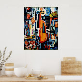 Parto de Viola Bom Menage, Cubism, Poster (Küche)