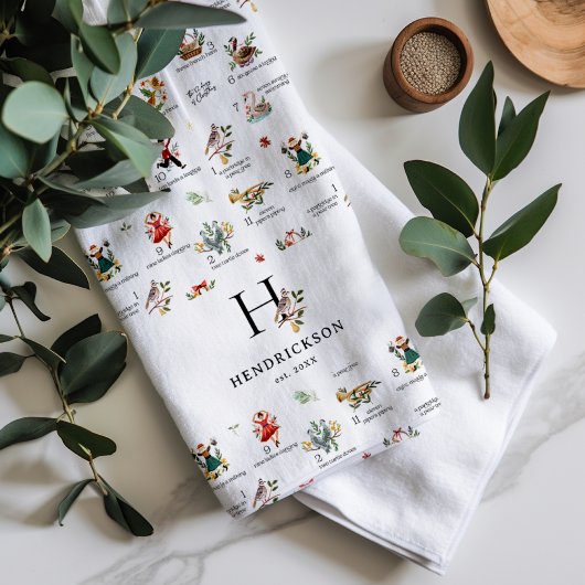 Partridge | 12 Tag der Weihnachtshandtücher Geschirrtuch