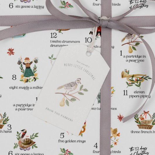 Partridge | 12 Weihnachtsfeiertag Geschenkanhänger
