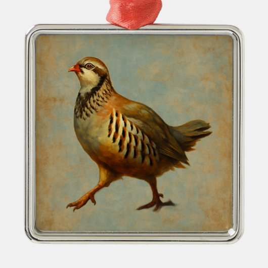 Partridge Christmas tree decoration Ornament Aus Metall (Vorne)