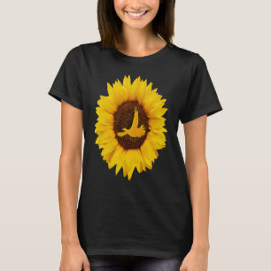 Partridge für Damen Bird-Quail-Sonnenblume T-Shirt