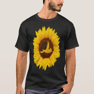 Partridge für Damen Bird-Quail-Sonnenblume T-Shirt