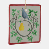 Partridge im Birnbaum Keramikornament (Rechts)