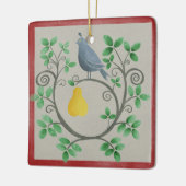 Partridge im Birnbaum Keramikornament (Links)