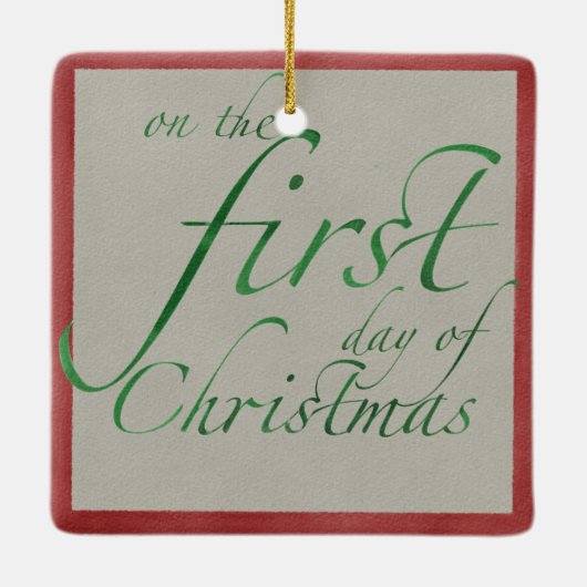 Partridge im Birnbaum Keramikornament (Rückseite)