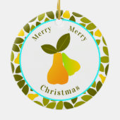 Partridge in a Birne Tree - Custom year Keramik Ornament (Hinten)